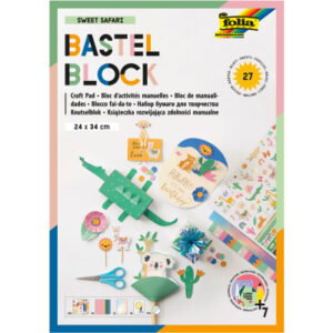 FOLIA     Bastelblock Folia 49101     sweet Safari inkl. Anleitung