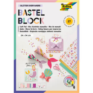 FOLIA     Bastelblock Glitter 49102     Everywhere ink. Anleitung