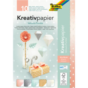 FOLIA     Kreativpapier 51349     Velourspunkte