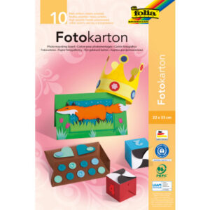 FOLIA     Fotokartonblöcke            A4 606       300g, farbig ass.     10 Blatt
