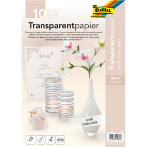 FOLIA     Transparentpapier 87400     unifarbig weiss