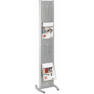 FRANKEN   Prospektständer PSN804    4 Fächer, silber