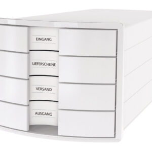 HAN       Schubladenbox IMPULS     A4/C4 1012-12   weiss             4 Schubladen