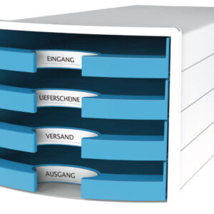 HAN       Schubladenbox Impuls     A4/C4 N222834   hellblau          4 Schubladen