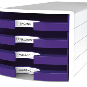HAN       Schubladenbox IMPULS     A4/C4 1013-57   lila              4 Schubladen