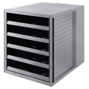 HAN       Schubladenbox KARMA      A4/C4 14018-18  grau, 5 Schubladen