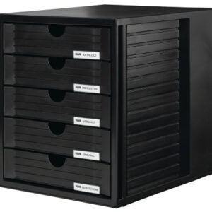 HAN       Systemboxen           5 Fächer 1450-13   schwarz/schwarz