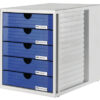 HAN       Systemboxen           5 Fächer 1450-14   lichtgrau/blau