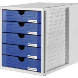 HAN       Systemboxen           5 Fächer 1450-14   lichtgrau/blau