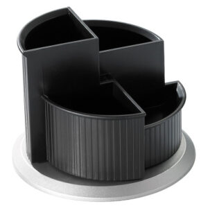 HELIT     Stifteköcher         150x112mm H6220599  schwarz/silber