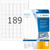 HERMA     Etikett. Movables    25,4x10mm 10001     weiss,non-perm. 4725 St./25Bl.