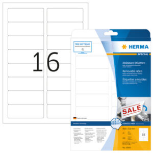 HERMA     Etiketten 10009 10009     88.9x33.8mm abl. 400Stk. 25 B