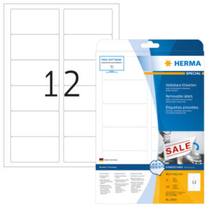 HERMA     Etiketten 10010 10010     88.9x46.6mm abl. 300Stk. 25 B