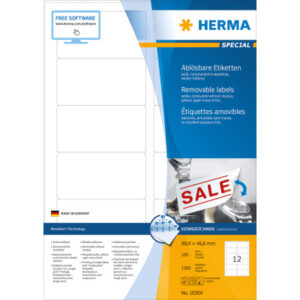 HERMA     Etiketten SPECIAL  88.9x46.6mm 10304     weiss,non-perm. 1200St./100Bl.