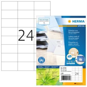 HERMA     Etiketten              70x37mm 10729     recycling           1920 Stück