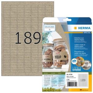 HERMA     Etiketten         25,4 x 10 mm 10750     aus Silphie-Papier  3780 Stück