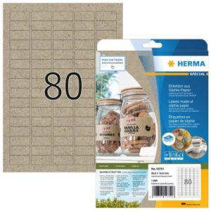 HERMA     Etiketten       35,6 x 16,9 mm 10751     aus Silphie-Papier  1600 Stück
