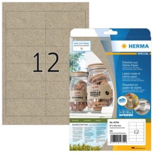 HERMA     Etiketten         97 x 42,3 mm 10754     aus Silphie-Papier   240 Stück