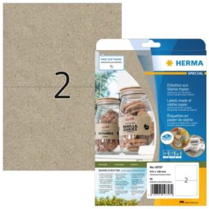 HERMA     Etiketten         210 x 148 mm 10757     aus Silphie-Papier    40 Stück