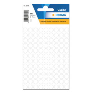 HERMA     Markierungspunkte          8mm 1840      weiss                540 Stück