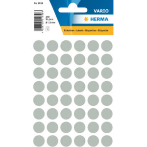 HERMA     Etiketten rund            13mm 1858      grau                 240 Stück