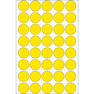 HERMA     Markierungspunkte         19mm 2251      gelb                1280 Stück