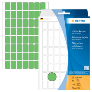 HERMA     Etiketten              12×18mm 2345      grün                1792 Stück