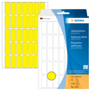 HERMA     Etiketten              12×30mm 2351      gelb                1120 Stück