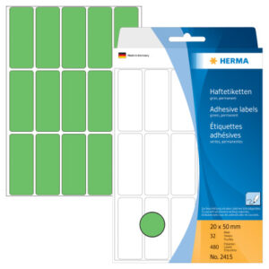 HERMA     Etiketten              20×50mm 2415      grün                 480 Stück