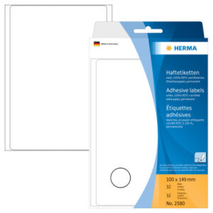HERMA     Etiketten            100×149mm 2580      weiss                 32 Stück
