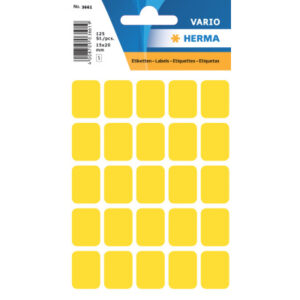 HERMA     Etiketten              15×20mm 3661      gelb                 125 Stück