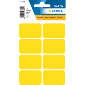 HERMA     Etiketten              25×40mm 3691      gelb                  40 Stück