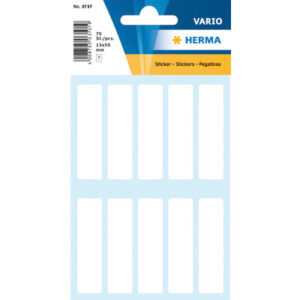 HERMA     Etiketten              13×50mm 3737      weiss                 70 Stück