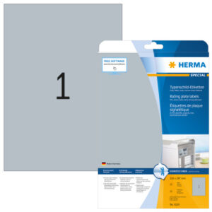 HERMA     Typ-Etiketten        210x297mm 4224      silber                25 Stück