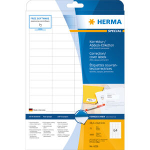 HERMA     Etiketten SPECIAL  48.3x16.9mm 4226      weiss,perm.    1600 St./25 Bl.