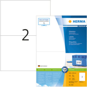 HERMA     Universal-Etiketten  210x148mm 4282      weiss        200 St./100 Blatt