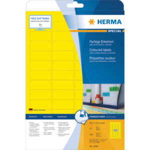 HERMA     Universal-Etiketten    45x21mm 4366      gelb          960 St./20 Blatt