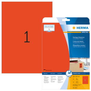 HERMA     Etiketten Special           A4 4422      rot                   20 Stück