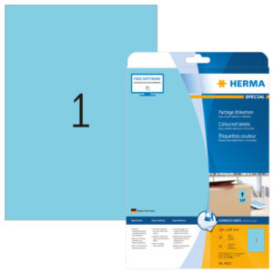 HERMA     Etiketten Special           A4 4423      blau                  20 Stück