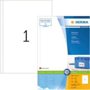 HERMA     Universal-Etiketten  200x297mm 4458      weiss        100 St./100 Blatt