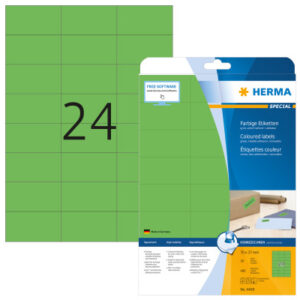 HERMA     Universal-Etiketten    70x37mm 4469      grün          480 St./20 Blatt