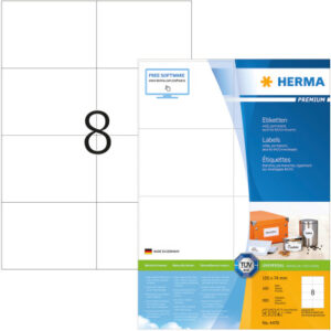 HERMA     Universal-Etiketten   105x74mm 4470      weiss        800 St./100 Blatt