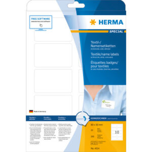HERMA     Namensetiketten        80x50mm 4514      weiss          200 Stk./20 Bl.