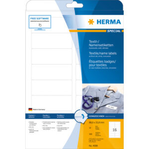 HERMA     Namensetiketten    88,9x33,8mm 4588      weiss          160 Stk./10 Bl.