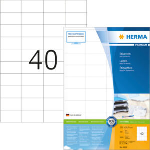 HERMA     Etiketten Premium  52,5×29,7mm 4610      weiss               8000 Stück