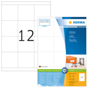 HERMA     Etiketten Premium    70×67,7mm 4617      weiss               2400 Stück