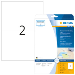 HERMA     Etiketten Special    210×148mm 4683      transparent           50 Stück