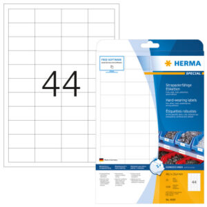 HERMA     Folienetiketten    48,3x25,4mm 4690      weiss        1100 St./25 Blatt