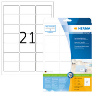 HERMA     Etiketten 5029 5029      63.5x38.1mm 525Stk. 25 Blatt