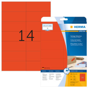 HERMA     Etiketten Special   105×42,3mm 5059      rot                  280 Stück